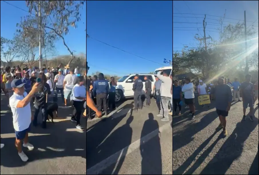 Bloqueo carretero en defensa de Playa Las Cocinas